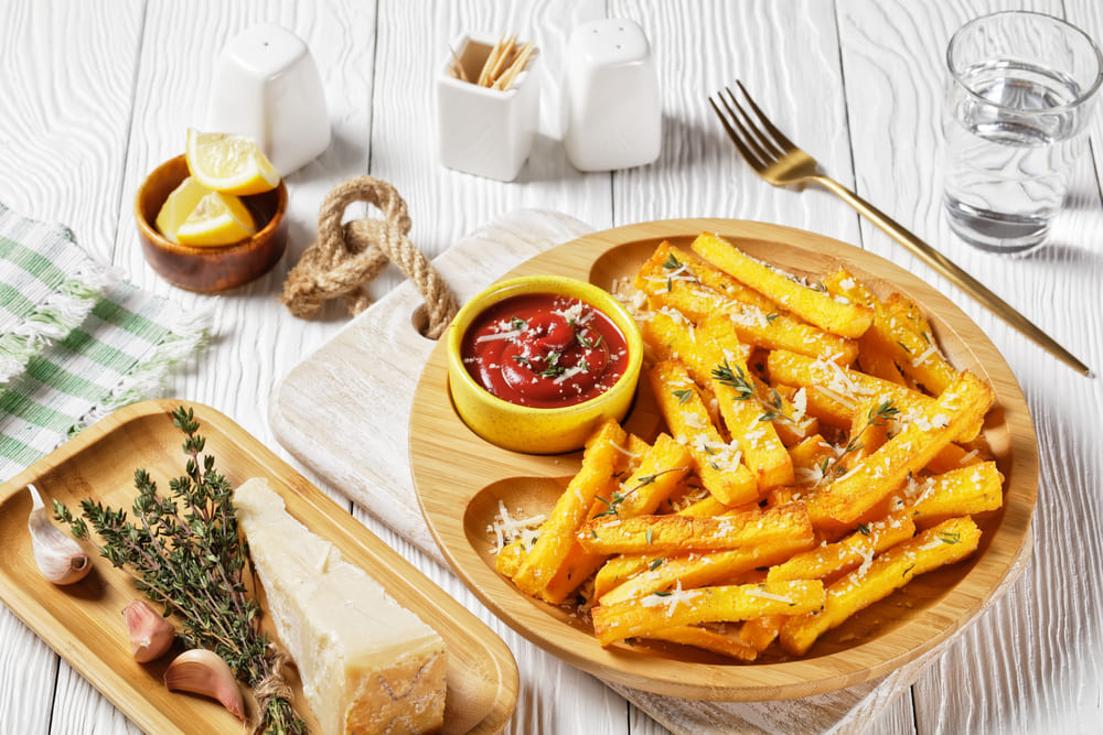 Polenta frita italiana: petisco rústico que combina com vinho e queijos